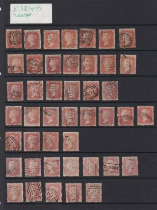 Lot:31089 Gb Qv 1d Red Penny Star Selection Of Stock