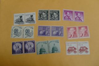 Old U S Line Pairs Large Lot M/nh