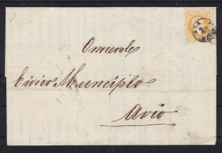 Austria 1880 Letter Stamped 2 Kr Canc.  Ala Bahnhof To Avio