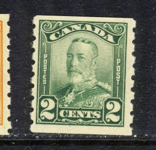 1929 161 2¢ King George V Scroll Issue Coils F - Vfnh