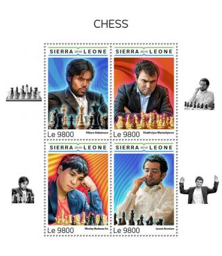Sierra Leone 2018 Chess Nakamura Mamedyarov Aronian Wesley So Philipines S/s 608