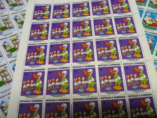 1984 Walt Disney Stamp Set Sheets.  Donald Duck.  Christmas Caribbean Cruise. 2