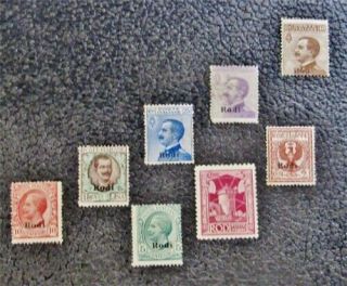 Nystamps Italy Aegean Islands Rhodes Stamp 1 // 15 Og H $35