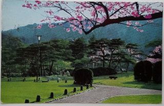 JAPAN 1963 HIGASHIYAMA POSTMARK PICTURE POST CARD,  J.  A.  L.  AIRMAIL LABEL 2