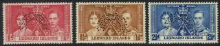 Leeward Islands 1937 Kgvi Coronation Specimen Set
