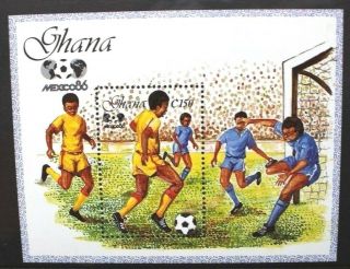 Ghana 1987 World Cup Football Championship.  Souvenir Sheet.  Mnh.  Sgms1194.