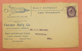 1899 Canada Fletcher Mfg Bakers Supplies Cake Ornaments Advertising Toronto