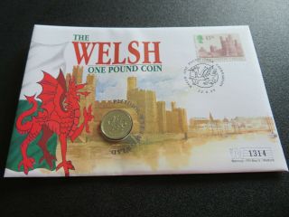 The Welsh £1 One Pound Dragon Coin Coin First Day Cover