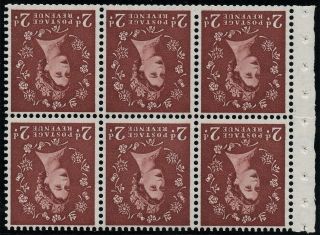 Booklet Pane Wilding St Edward Crown Sg 543 2d Sb78a Inverted 1957 Mnh Gb A1264