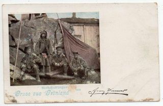 1899 Greenland To Austria Cover,  Color Gruss Aus Type Postcard,  Rarity