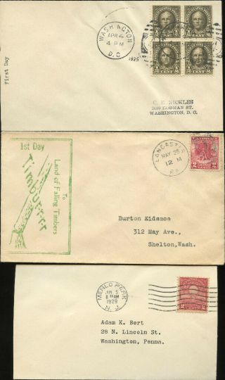 551,  645,  654 (3) Different First Day Covers Bm9913