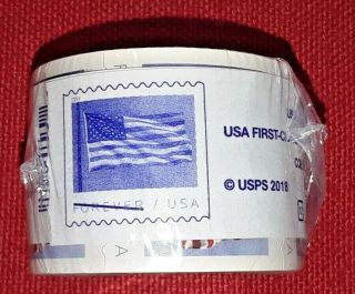 One (1) Roll /coil Of 2019 Us Flag Forever Apu 100 Postage Stamps Sc 5342