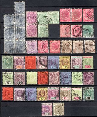 Malaya Singapore Straits Settlements Qv Kevii 1882 - 1904 Selection Of Stamps