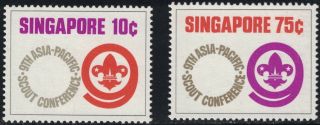 Singapore Sc210 - 211 9th Asia - Pacific Boyscout Conference,  Singapore Mnh 1974