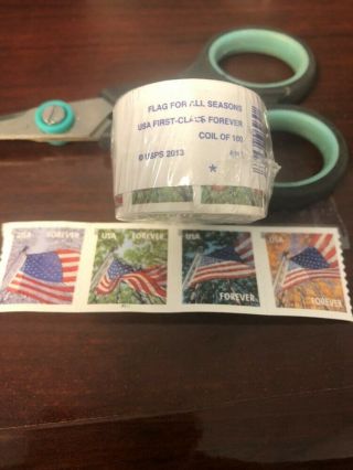 Usps Flag For All Season 2013 Forever Stamps - Roll Of 100