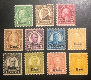 Tdstamps: Us Stamps Scott 658 - 668 (11) Kansas H Og
