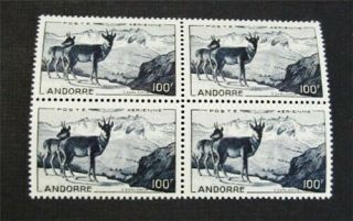 Nystamps French Andorra Stamp C1 Og Nh $350