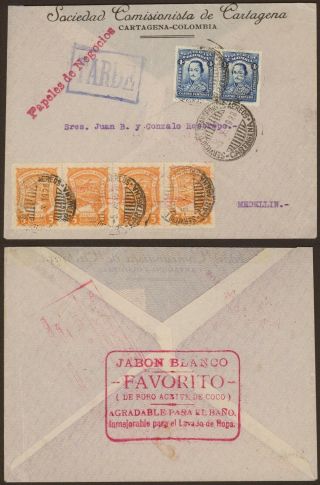 Colombia 1928 - Air Mail Cover To Medellin Scadta 11111/463