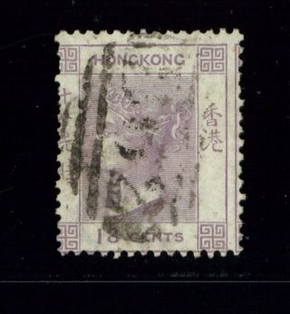 (hkpnc) Hong Kong 1863 Qv 18c Cc Watermark Key Value Fine