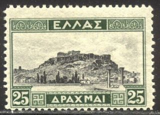 Greece 371 Nh - 1935 25d Dark Green & Black ($75)