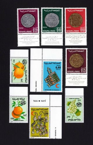 Morocco 1976,  78 Gr.  Of Stamps Mi 37i - 39i,  835 - 836 Mnh Cv=4.  4euro