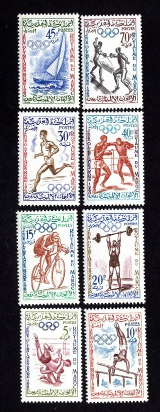 Morocco 1960 Set Of Stamps Mi 462 - 469 Mnh Cv=6euro