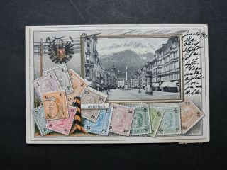 1905 Austria Embossed Stamp Postcard,  10h - Us Innsbruck - Bolton Landing Ny