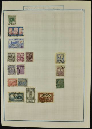 Algeria/tunisia/morocco Album Page Of Stamps V9202