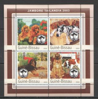 F879 2003 Guinea - Bissau Fauna Pets Dogs Scouting 1kb Mnh
