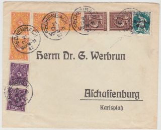 Germany Dr 1922 (21.  12. ) Inflat.  Cover Fechenbach Franking (10 Pfg. ,  Overfranked)