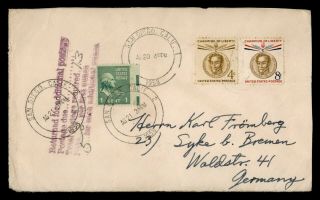 Dr Who 1958 San Diego Ca To Germany Prexie Electric Eye Postage Due E67206