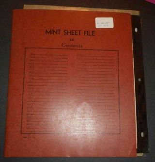 Early Us Mnh Sheets With 1 Sheet File - Face Value $40.  54