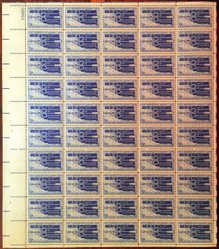 Scott 1092.  03c Stamps Full Sheet Of 50 Oklahoma Mnh " Post Office Fresh "