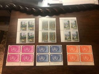 Mnh Roc Taiwan China Stamps Two Different Block Of 4 Vf Og