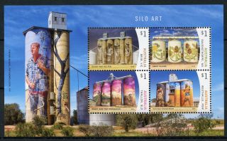 Australia 2018 Mnh Silo Art Drapl & Zookeeper Heesco Khosnaran 4v M/s Stamps
