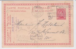Stamps 1920 Antwerp Olympics Special Slogan Postmark On Card Postal History