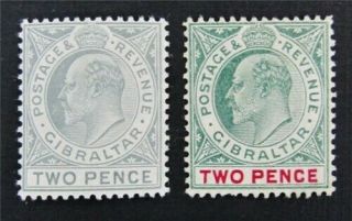 Nystamps British Gibraltar Stamp 52.  53 Og H $32