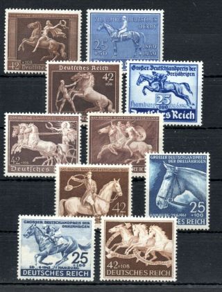 Third Reich,  1938,  1939,  1940,  1941,  1942,  1943,  1944,  All Horses,  Mnh