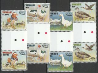 O1111 1997 Tuvalu Fauna Birds 769 - 72 Michel 12 Euro Gutter 2set Mnh