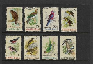 8 Norfolk Island Stamps Of Birds