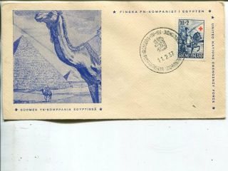 United Nations Cover From Finnish Un Forces In Egypt 1957,  Not Mailed