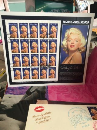 1995 Marilyn Monroe: Legends Of Hollywood Series 1 Sheet 20 32¢ Stamps 2967