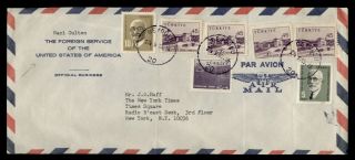 Dr Who 1965 Turkey Beyoglu Us Embassy Official Diplomatic Mail To Usa E52757