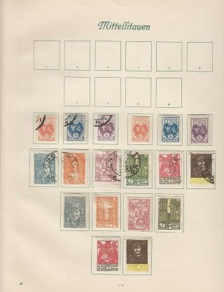 Middle (central) Lithuania 1920 - 1922 Set Without Mi 4 - 13,  Mlh/used