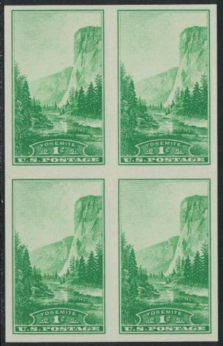 Scott 756 - Ngai Block Of 4 - 1c Yosemite,  Farley - Mnh 1935 - Stamps