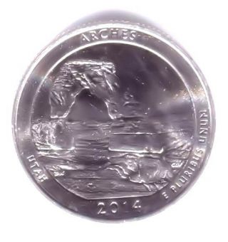 Bu 2014 P Arches National Park Utah Commemorative U.  S Quarter Coin Philadelphia