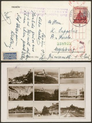 Slovakia Wwii 1942 - Postcard To Magdeburg Germany - Censor 32481