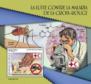 Djibouti 2019 Red Cross Medicine Malaria Microscope S/s Djb190117