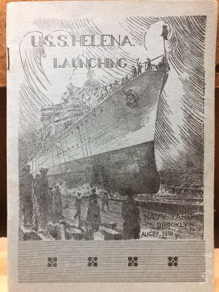 Uss Helena Cl - 50 - Launch Launching Booklet And Invitation To Ceremony