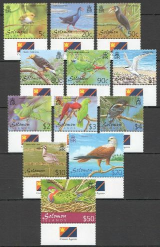 W1099 Solomon Islands Fauna Birds 1set Michel 42 Euro Mnh